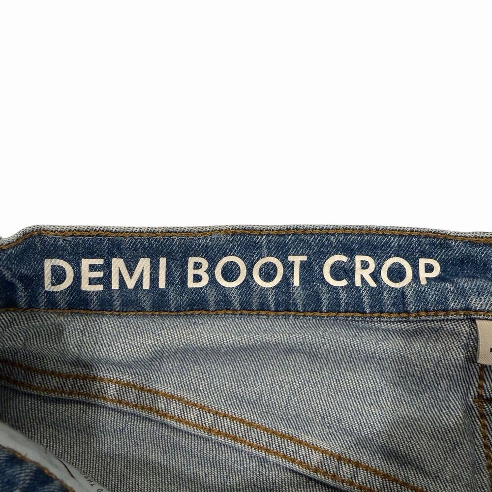 J. Crew Women's Jeans Size 29 9" Billie Blue Denim Boot Crop Light Wash Frayed - Picture 7 of 12